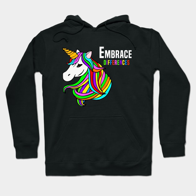 Embrace Differences Hoodie by Color Fluffy